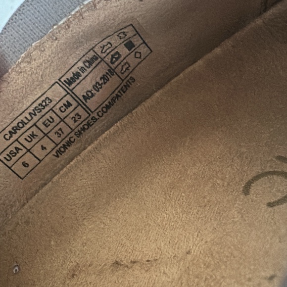 Vionic Spark Caroll Snake Print Ballet Flats Closed Toe Suede Leather Purple 6 - Picture 6 of 7